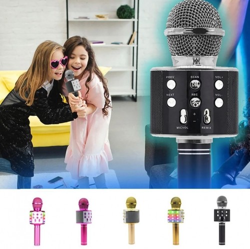 Karaoke microphone with speaker Manta MIC21PKL, gold image 5