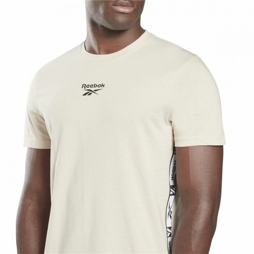 Vīriešu Krekls ar Īsām Piedurknēm Reebok Identity Tape Bēšs image 5