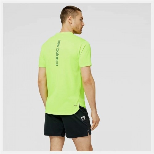 Īsroku Sporta T-krekls New Balance Laima zaļa image 5
