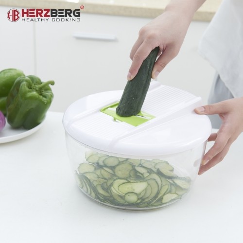 Herzberg Cooking Herzberg HG-8032: Vegetable Slicer with Bowl and Storage Container Set image 5