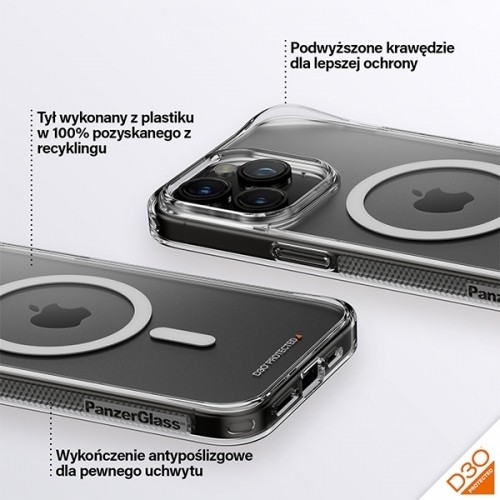 PanzerGlass HardCase iPhone 15 Pro Max 6.7" D3O MagSafe 3xMilitary grade transparent 1183 image 5