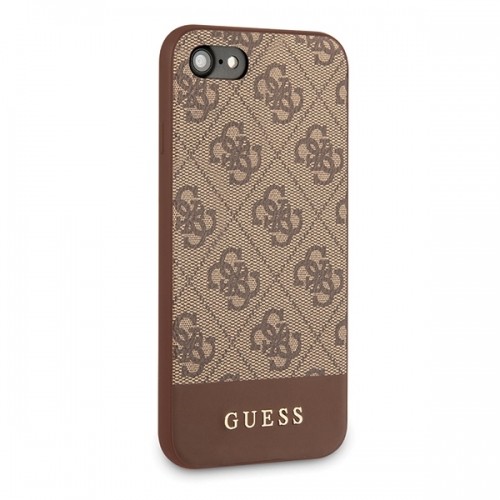 GUHCI8G4GLBR Guess 4G Stripe Cover for iPhone 7|8|SE2020 Brown image 5