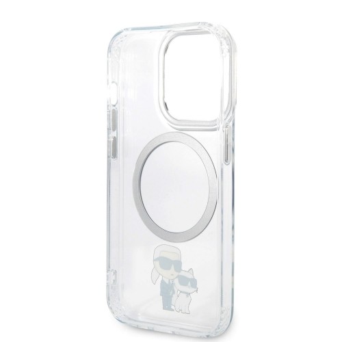 Karl Lagerfeld IML Karl and Choupette NFT MagSafe Case for iPhone 15 Pro Transparent image 5