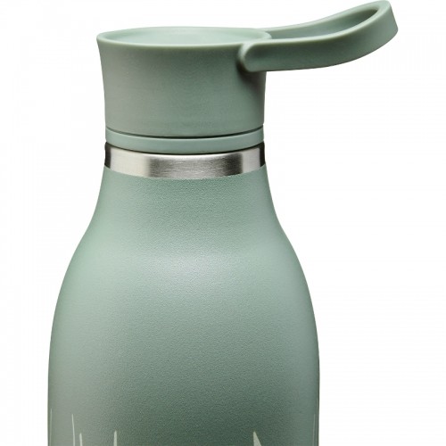Aladdin Termopudele CityLoop Thermavac eCycle Water Bottle 0.6L pārstrādāta nerūs. tērauda / pelēcīgi zaļa Leaf image 5