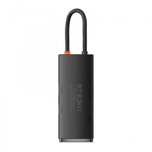 Hub Baseus OS Lite 6-Port (Type-C to HDMI+USB3.0*2+PD+SD|TF) (black image 5
