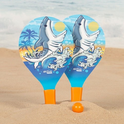 Пляжные лопатки с мячом Aktive Акула 19,5 x 38 cm (24 штук) image 5