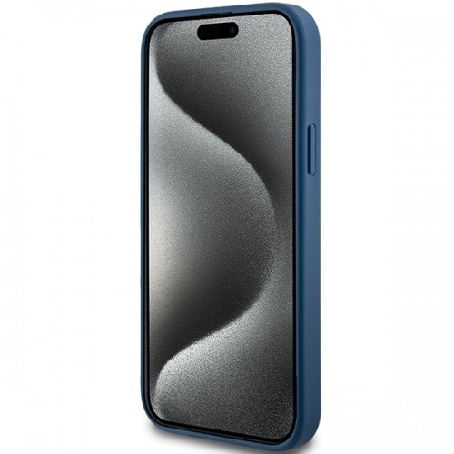 Guess GUHMP15SG4GFRB iPhone 15 | 14 | 13 6.1" niebieski|blue hardcase 4G Collection Leather Metal Logo MagSafe image 5