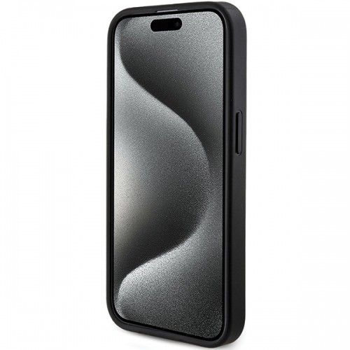 Guess GUHMP13LG4GFRK iPhone 13 Pro | 13 6.1" czarny|black hardcase 4G Collection Leather Metal Logo MagSafe image 5
