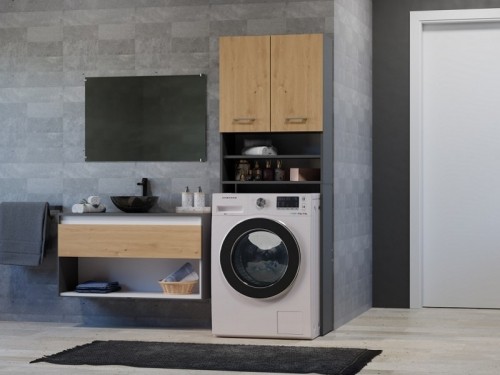 Top E Shop Washing machine cabinet POLA DK 64x30xH180 anthracite/artisan image 5