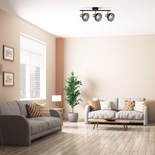 Activejet LISA triple spotlight black-gold ceiling wall lamp E14 wall lamp for living room image 5