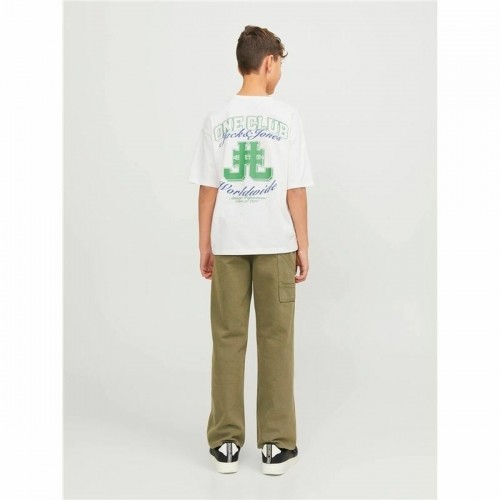Krekls ar Īsām Piedurknēm Bērniem Jack & Jones Jorcole Back Print Balts Zaļš image 5