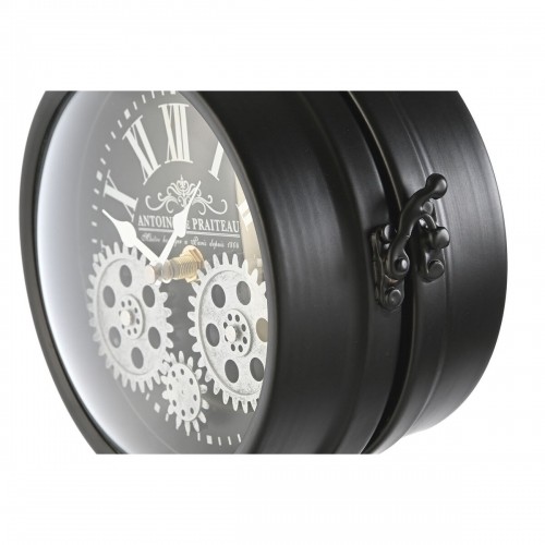 Настольные часы Home ESPRIT Balts Melns Sudrabains Metāls Stikls 18 x 17 x 40,5 cm image 5