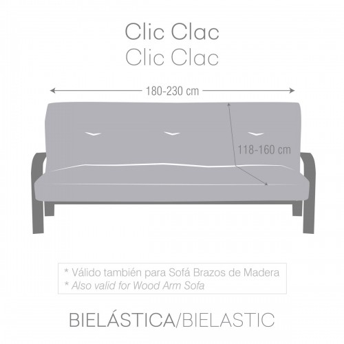 Dīvāna pārvalks Eysa Jaz Clic-clac Pelēks 160 x 100 x 230 cm image 5