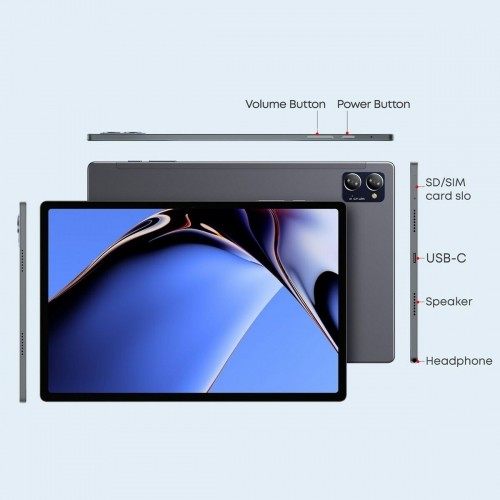 Планшет Chuwi HiPad X Pro 10,5" UNISOC T616 6 GB RAM 128 Гб Серый image 5