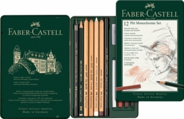 Faber-castell Zīmuļu komplekts Pitt Monochrome 12 priekšmeti