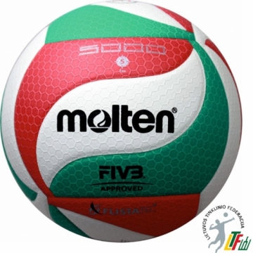 Molten Volleyball competition V5M5000-X FIVB FLISTATEC synth.leather, white/green/red