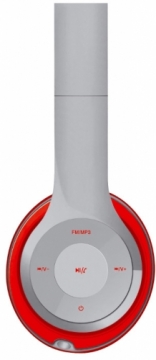 Omega Freestyle беспроводные наушники + микрофон FH0915, серый/красный