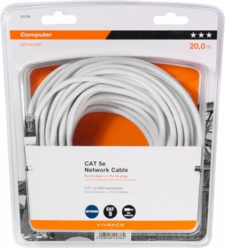 Vivanco tīkla Ethernet kabelis CAT 5e 20m (45336)