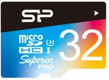 Карта памяти Silicon Power microSDHC 32ГБ Superior Pro Color U3 + адаптер