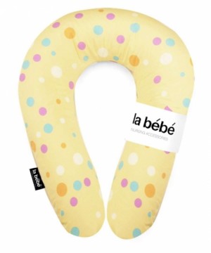 La Bebe™ Nursing La Bebe™ Snug Nursing Maternity Pillow  Art.111347 Yellow Dots Подковка для сна, кормления малыша 20x70cm