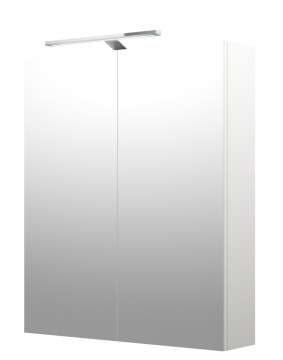 Spoguļskapītis ar GARDA LED apgaismojumu Raguvos Baldai MILANO 60 CM matt white 1902312