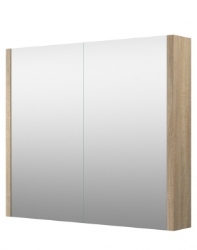 Шкафчик с зеркальными дверцами Raguvos Baldai LUNA, SERENA 75 CM grey oak 1400410