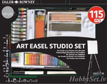 SIMPLY комплект для живописи &quot;Complete Art easel studio set&quot; с мольбертом, 115 частей