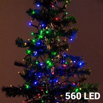 Christmas Planet Daudzkrāsaina Ziemassvētku Virtene (560 LED spuldzītes)