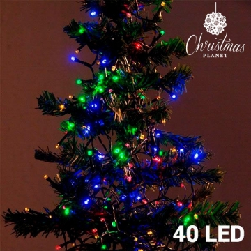 Christmas Planet Разноцветная Рождественская Гирлянда (40 LED-лампочек)
