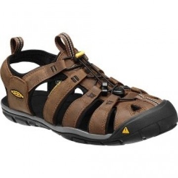 Keen Sandales Clearwater CNX Leather 48 Dark Earth/Black