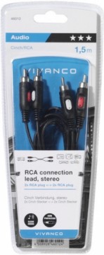 Vivanco кабель 2xRCA - 2xRCA 1.5 м (46012)
