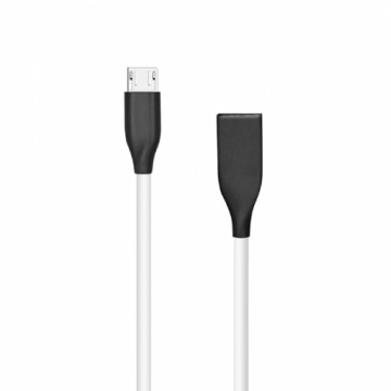 Extradigital Силиконовый кабель USB - Micro USB (белый, 1m)