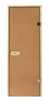 HARVIA STG 8 x 19 (D81901M) 790x1890 mm, Bronze/Pine All-glass sauna door