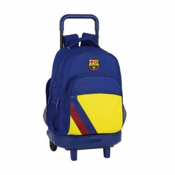 Школьный рюкзак с колесиками Compact F.C. Barcelona Синий