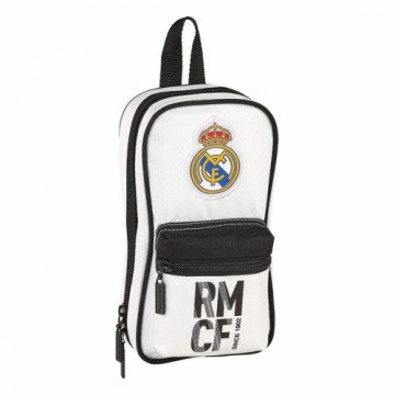 Пенал-рюкзак Real Madrid C.F. Белый Чёрный (33 Предметы)
