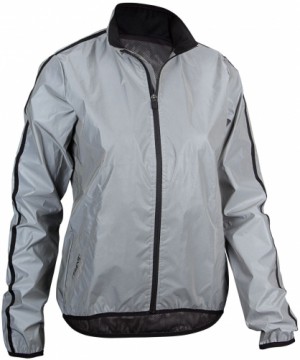 Women's running jacket AVENTO Reflective 74RB ZIL 42 Silver