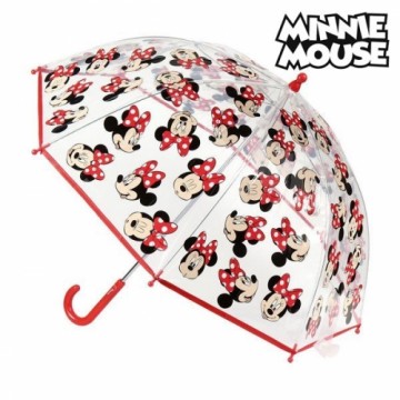 Lietussargs ar burbuļiem Minnie Mouse Caurspīdīgs (ø 45 cm)