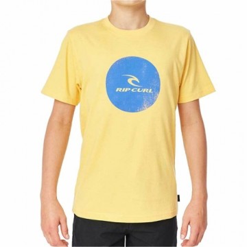 Krekls ar Īsām Piedurknēm Bērniem Rip Curl Corp Icon B Dzeltens
