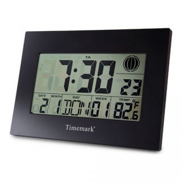 Настенные часы с термометром Timemark Чёрный (24 x 17 x 2 cm)