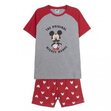 Vasaras pidžamu zēniem Mickey Mouse Sarkans Pelēks Vīriešu