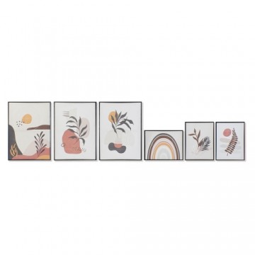 Glezna DKD Home Decor Canvas Loksnes polistirols (40 x 2.8 x 60 cm) (6 pcs)