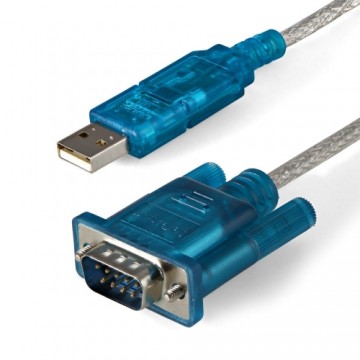 USB Kabelis DB-9 Startech ICUSB232SM3 91 cm Zils