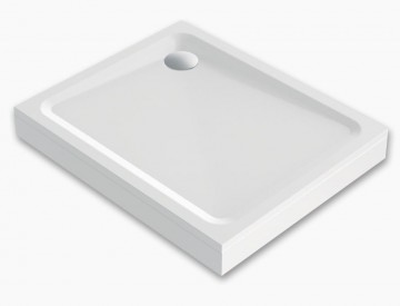 PAA LARGO NEW 90X110 KDPLARG90X110/00 cast stone shower tray with panel and adjustable feets - white