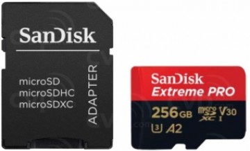 Sandisk MicroSDXC 256GB + SD adapter