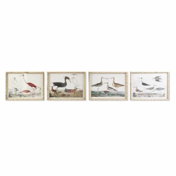 Картина DKD Home Decor птицы современный (60 x 2,8 x 45 cm) (4 штук)