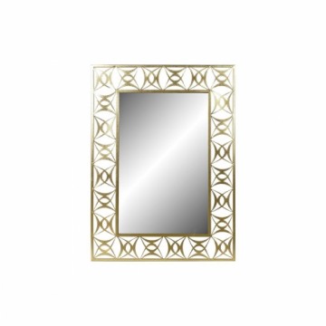 Sienas spogulis DKD Home Decor spogulis Bronza Metāls (66 x 2 x 91,5 cm)