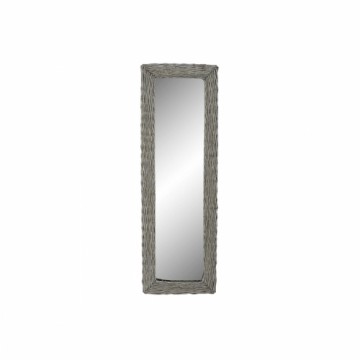 Настенное зеркало DKD Home Decor Зеркало Серый плетеный Cottage (43 x 4 x 133 cm) (43 x 4 x 132 cm)
