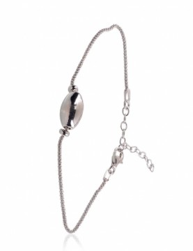 Серебряные браслеты #2600381(PRh-Gr), Серебро	925°, родий (покрытие), длина: 17 см, 3.2 гр.