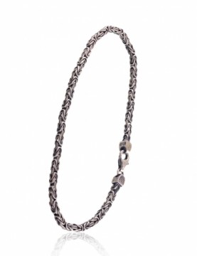 Серебряные браслеты #2600380(POx-Bk), Серебро	925°, оксид (покрытие), длина: 20 см, 7.2 гр.