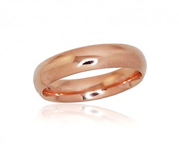 Золотое обручальное кольцо #1100726(Au-R), Красное Золото	585°, Размер: 21, 5.55 гр.